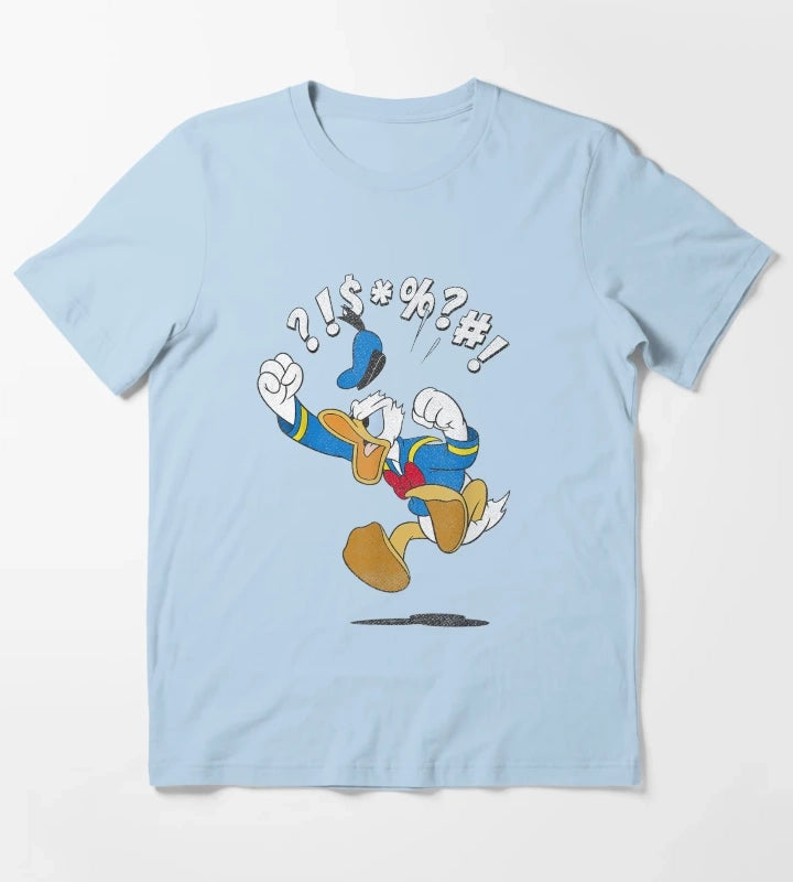 Donald Duck Angry Funny T-Shirt Sky Blue