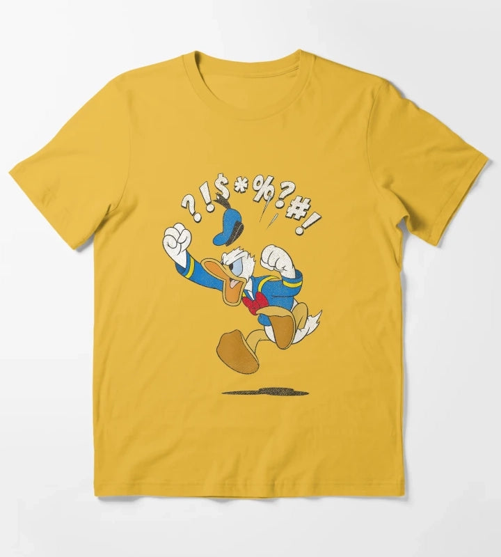 Donald Duck Angry Funny T-Shirt Yellow