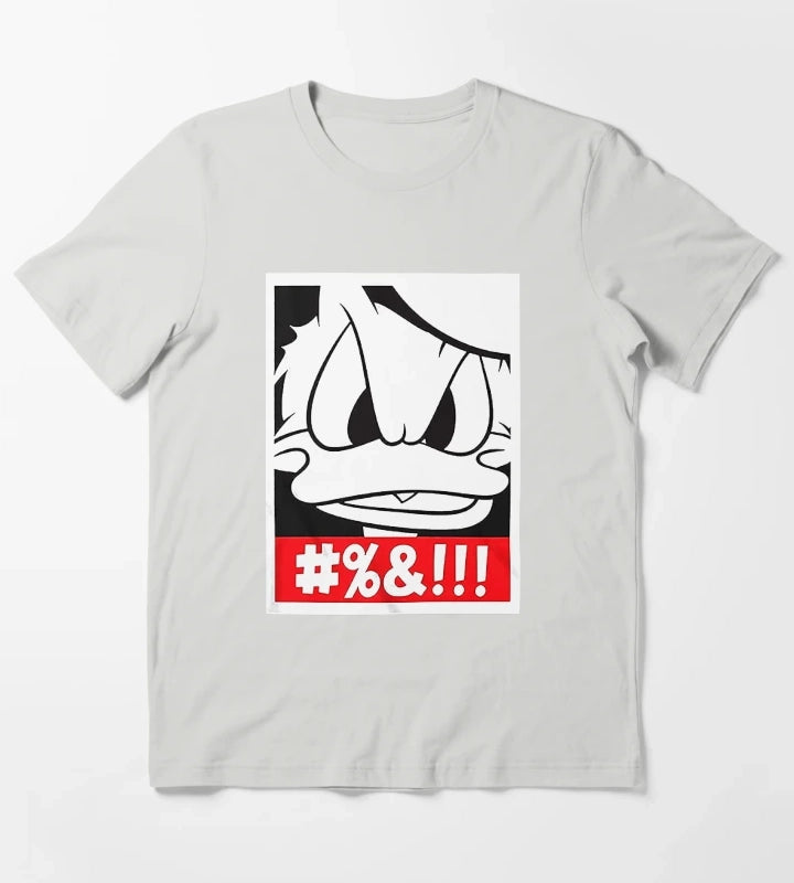 Donald Duck Big Face Box T-Shirt Light Grey