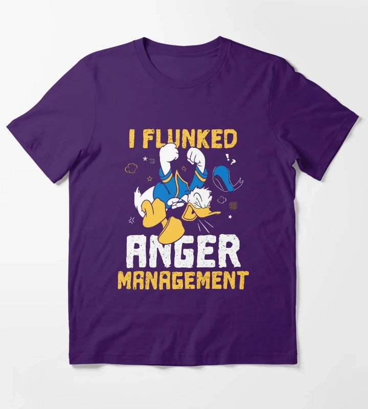 Donald Duck I Flunked Anger Management T-Shirt Purple
