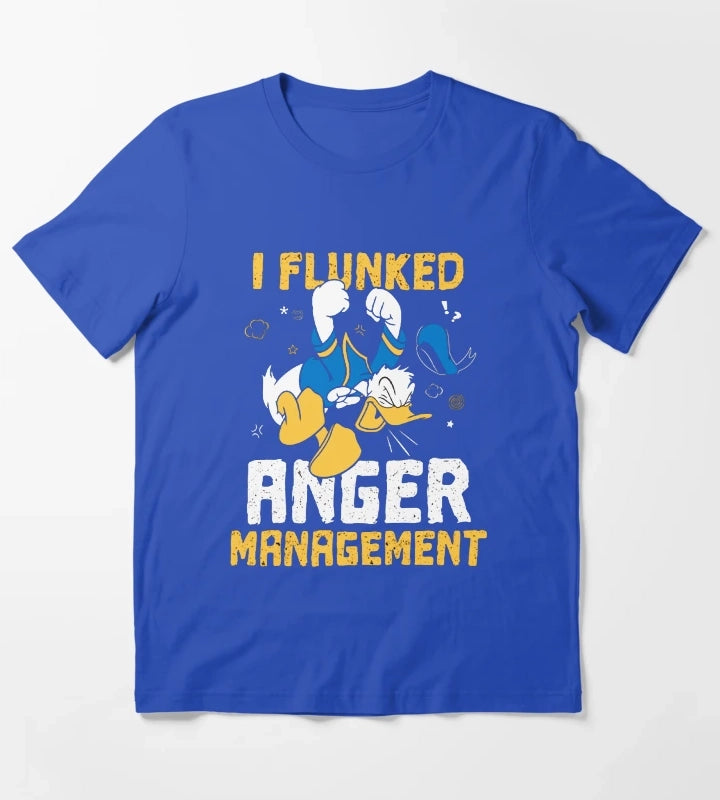 Donald Duck I Flunked Anger Management T-Shirt Blue