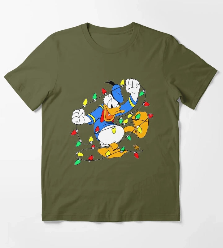 Donald Duck Party T-Shirt Olive Green