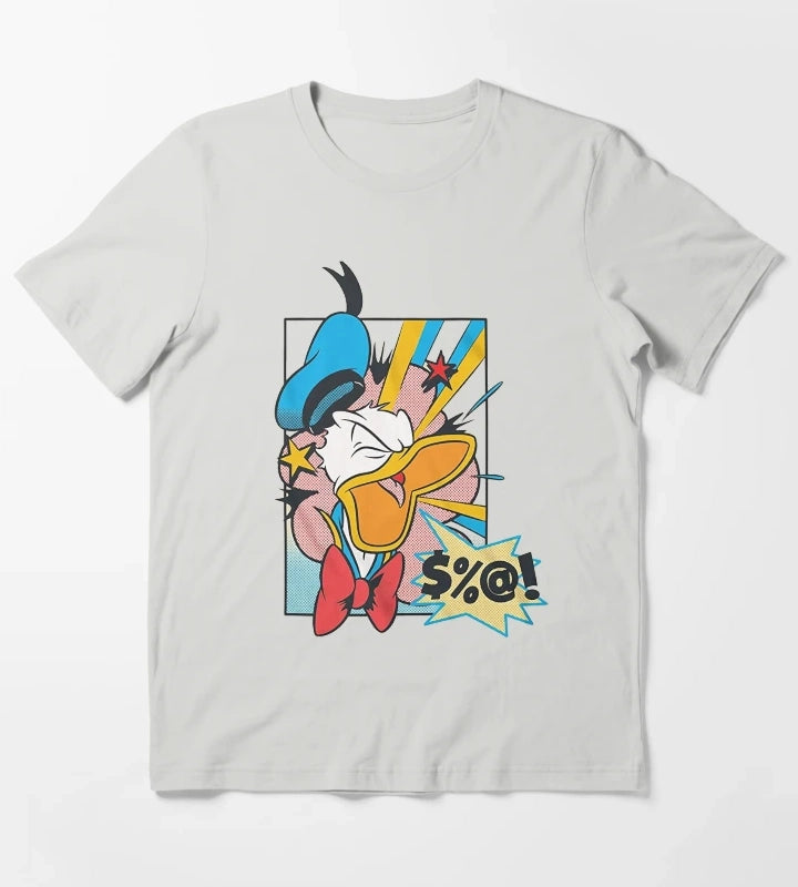 Donald Duck Vintage 90s T-Shirt Light Grey