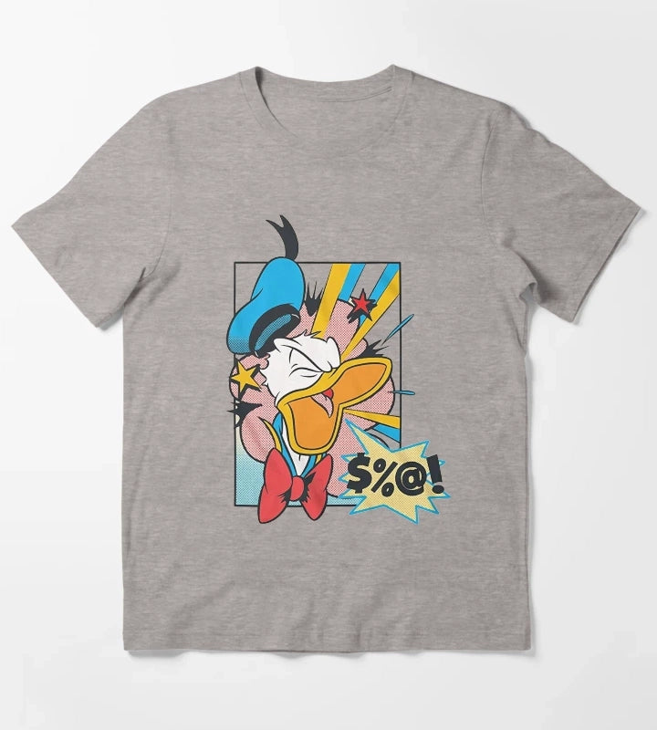 Donald Duck Vintage 90s T-Shirt Heather Grey
