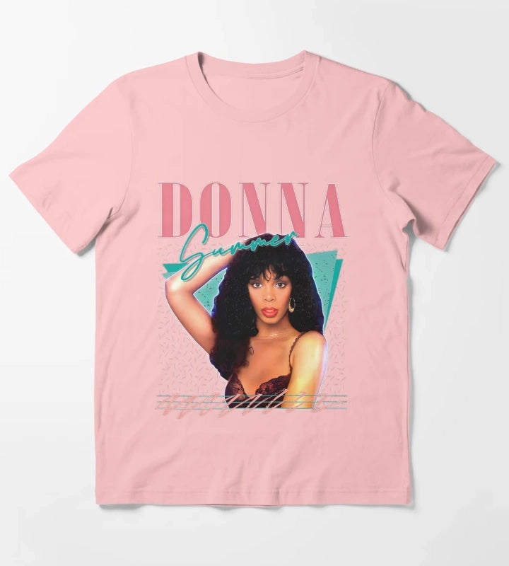 Donna Summer Retro Style Fan Art Design T-Shirt Dark Grey