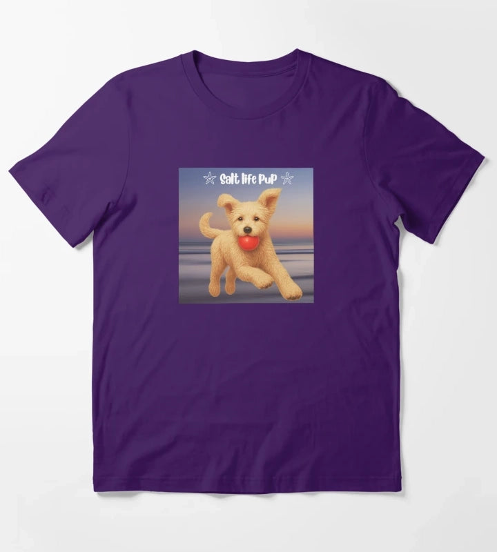 Doodle Daisy at sunset beach T-Shirt Purple