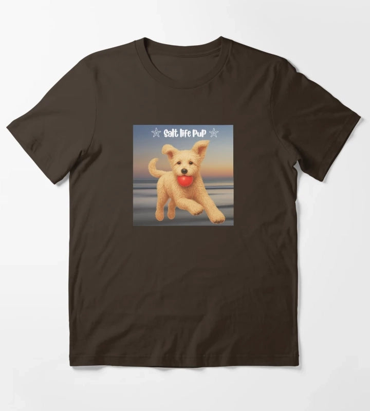 Doodle Daisy at sunset beach T-Shirt Brown