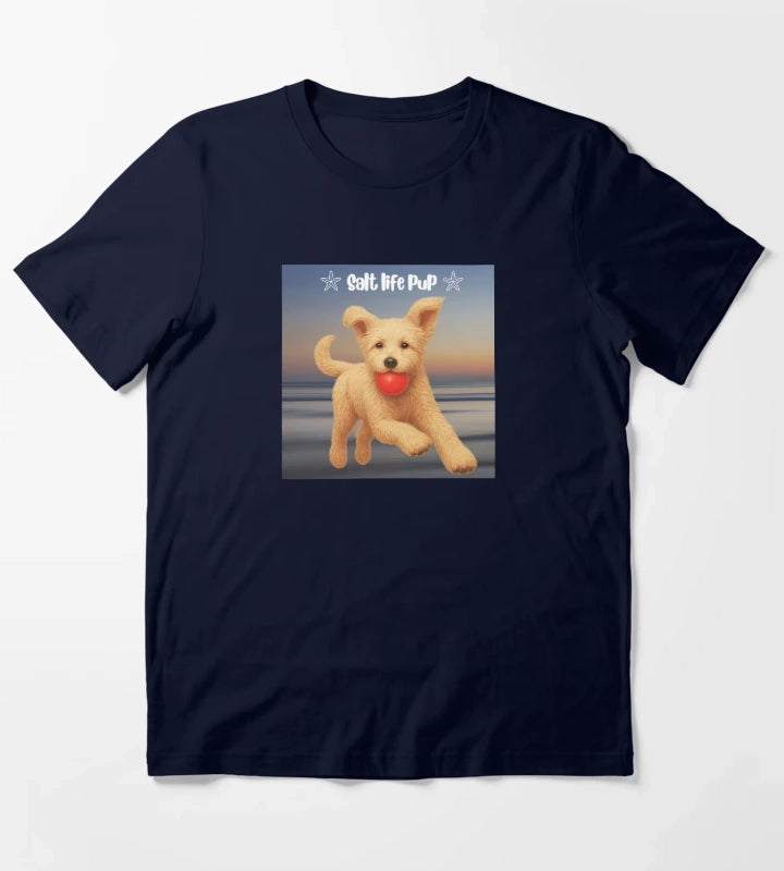 Doodle Daisy at sunset beach T-Shirt Navy