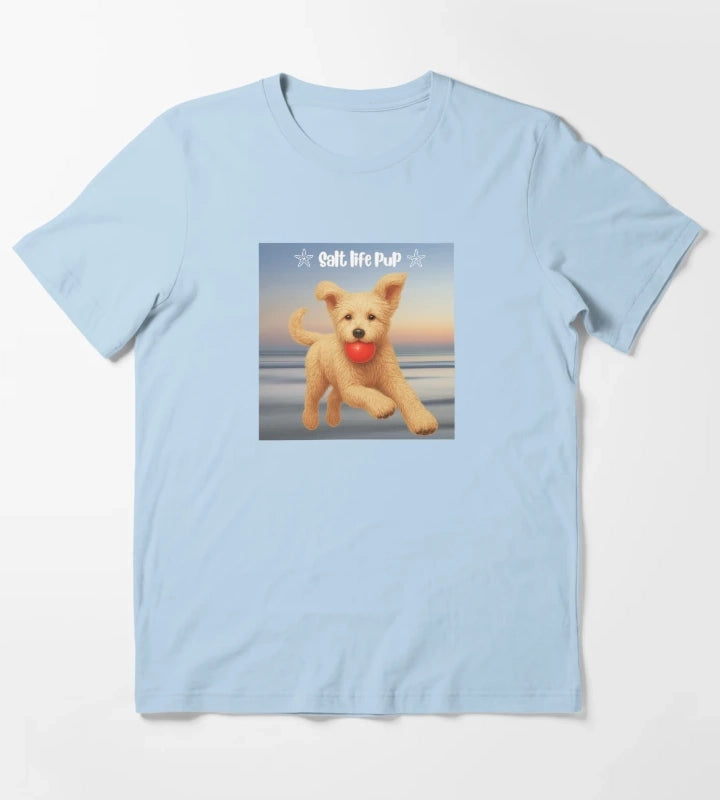 Doodle Daisy at sunset beach T-Shirt Sky Blue