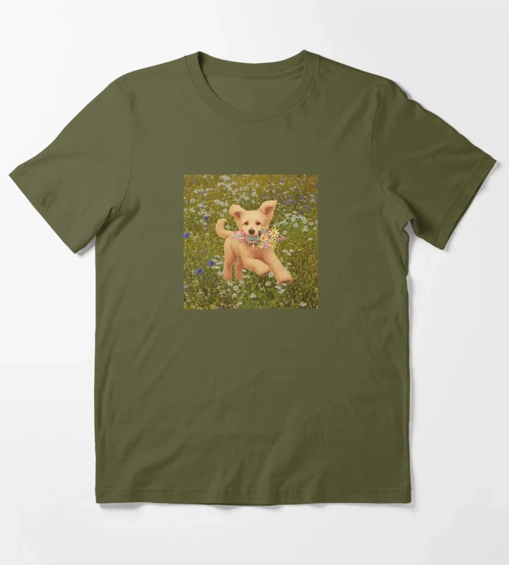 Doodle Daisy bringing you flower bouquet T-Shirt Olive Green