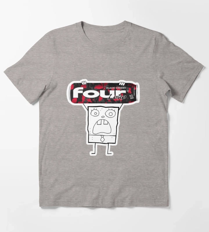 Doodlebob with a Fourloko T-Shirt Heather Grey