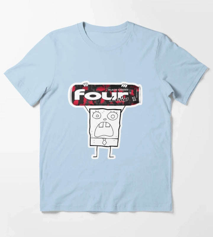 Doodlebob with a Fourloko T-Shirt Sky Blue