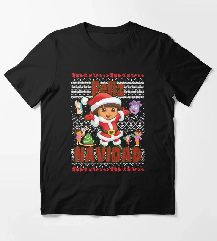Dora the Explorer Christmas Dora Santa Ugly Sweater T-Shirt
