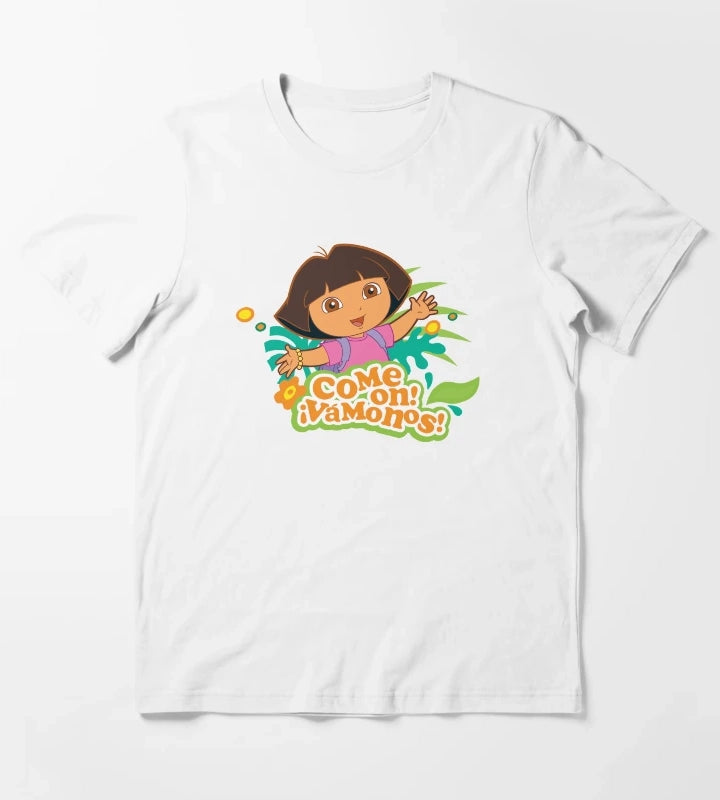 Dora the Explorer Come On Vamanos Dora Tropical Portrait T-Shirt White
