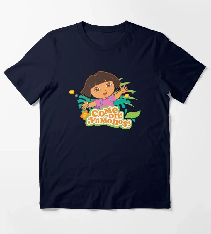Dora the Explorer Come On Vamanos Dora Tropical Portrait T-Shirt Navy