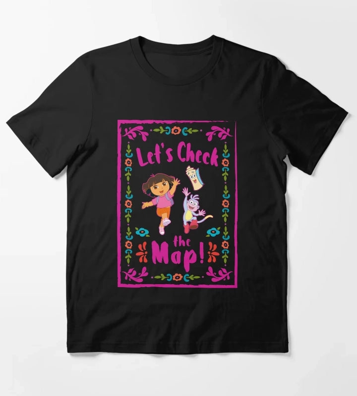 Dora the Explorer Lets Check The Map Group Portrait T-Shirt