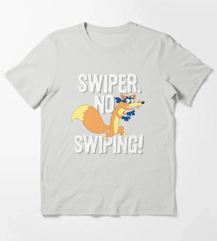 Dora the Explorer Swiper No Swiping Fox Bandit T-Shirt Light Grey