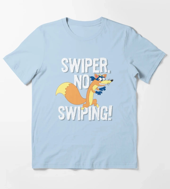 Dora the Explorer Swiper No Swiping Fox Bandit T-Shirt Sky Blue