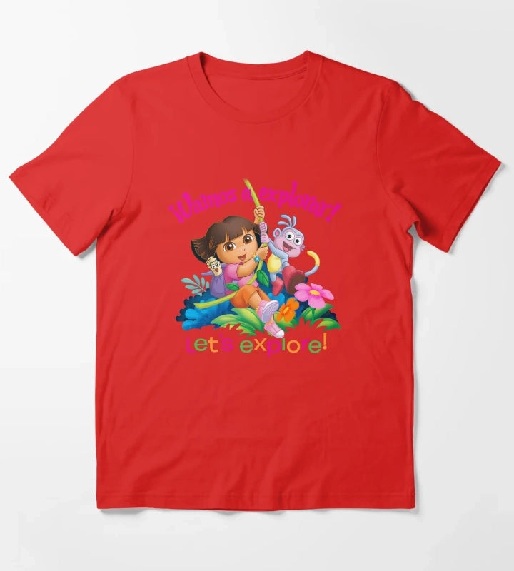 Dora the Explorer Vamos A Explorer Dora and Boots T-Shirt Red