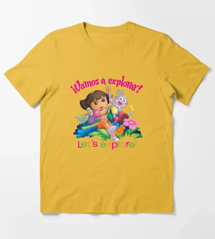 Dora the Explorer Vamos A Explorer Dora and Boots T-Shirt Yellow