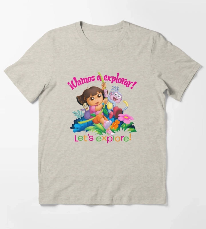 Dora the Explorer Vamos A Explorer Dora and Boots T-Shirt Cream