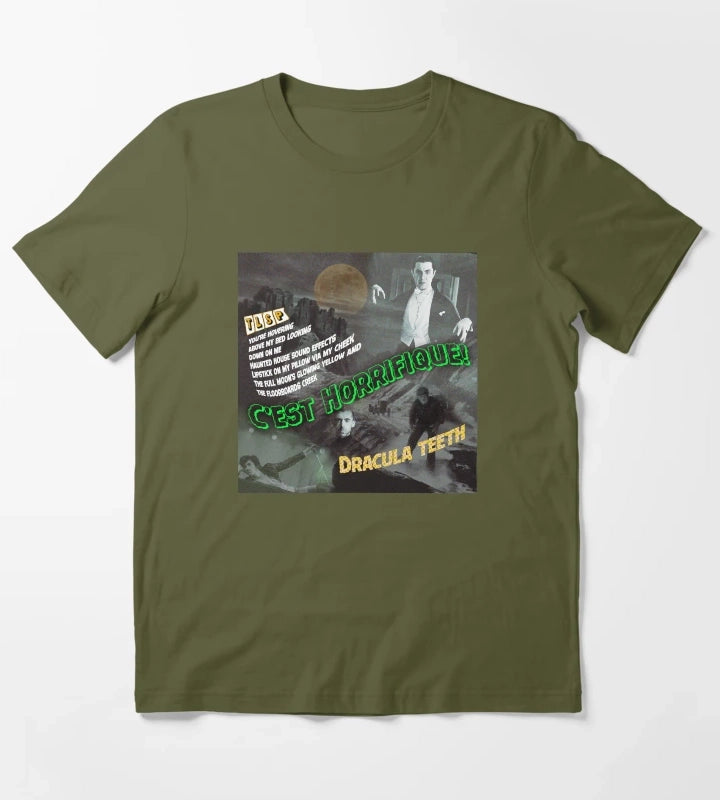 Dracula Teeth T-Shirt Olive Green