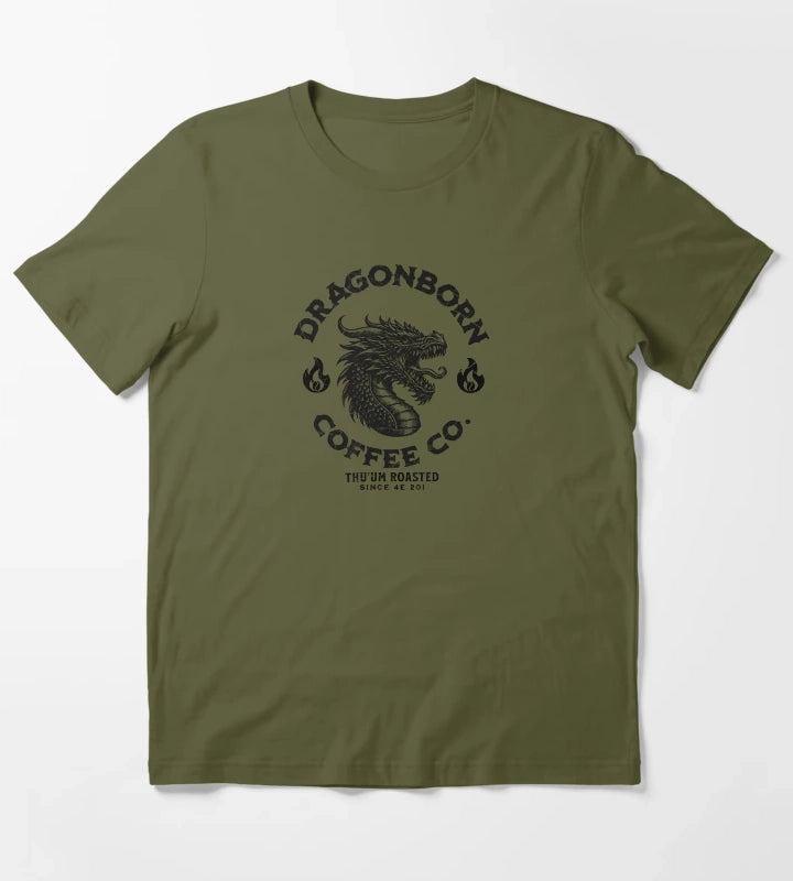 Dragonborn Coffee Co T-Shirt Olive Green