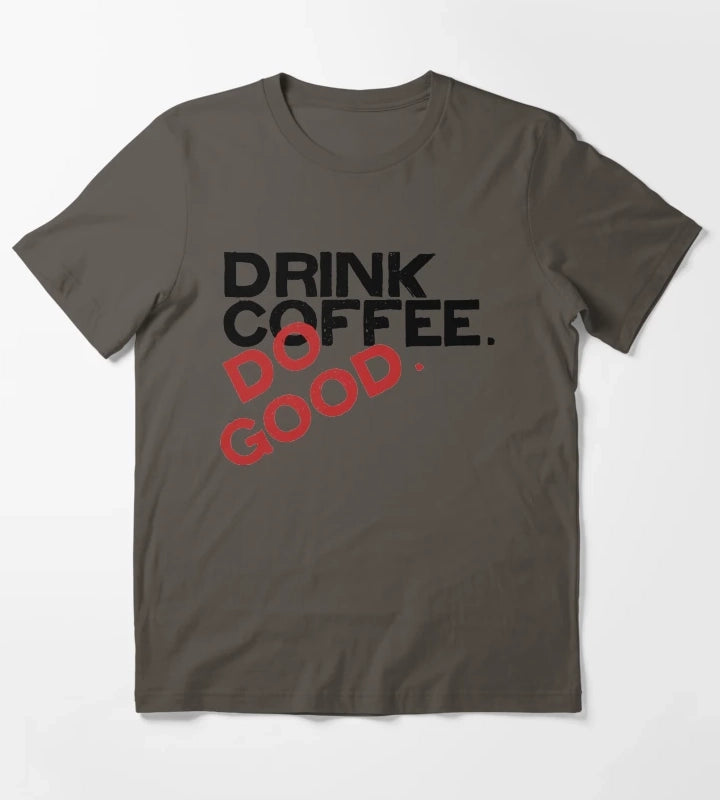 Drink Coffee Stiless Tee T-Shirt Dark Grey