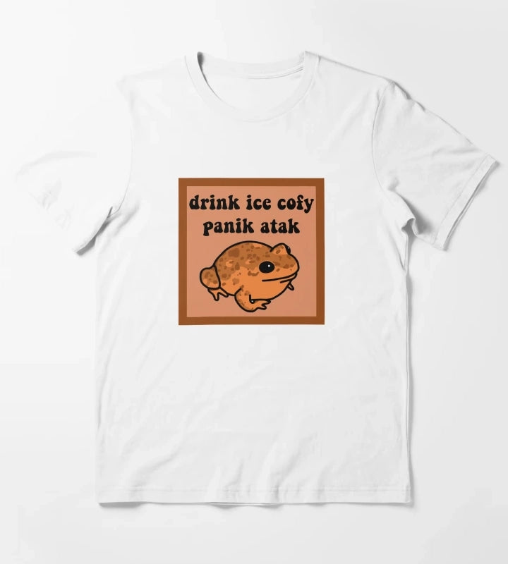Drink Ice Cofy Frog T-Shirt White