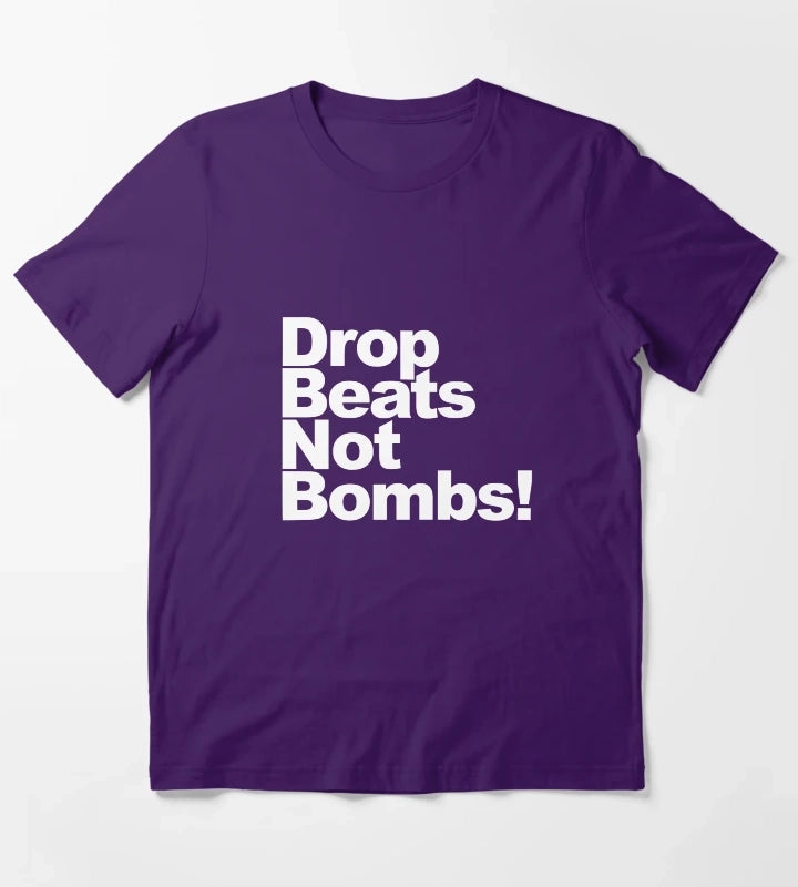 Drop Beats Not Bombs T-Shirt Purple