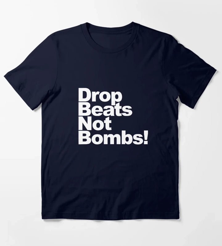 Drop Beats Not Bombs T-Shirt Navy