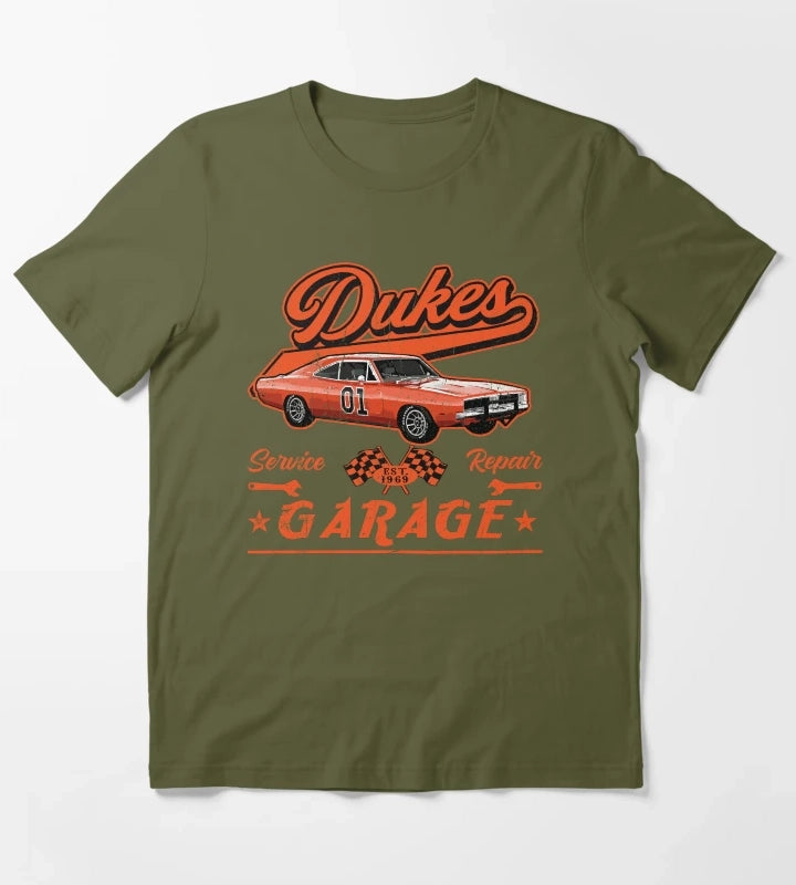 Dukes Garage T-Shirt Olive Green