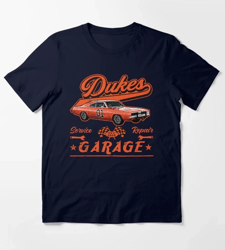 Dukes Garage T-Shirt Navy