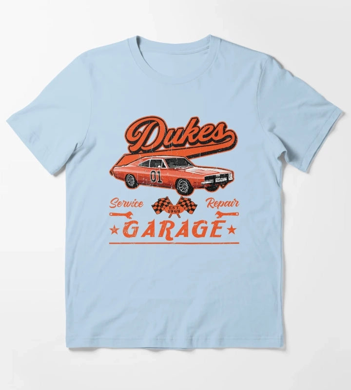 Dukes Garage T-Shirt Sky Blue