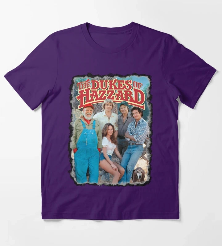 Dukes Of Hazzard Cast T-Shirt Purple