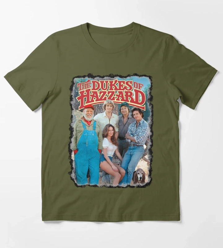 Dukes Of Hazzard Cast T-Shirt Olive Green