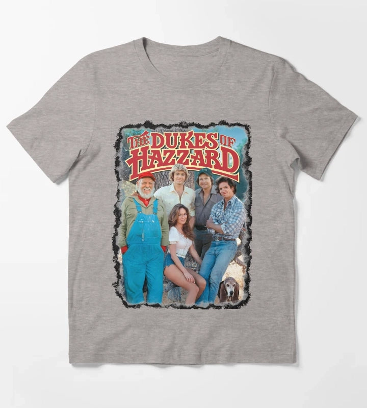 Dukes Of Hazzard Cast T-Shirt Heather Grey
