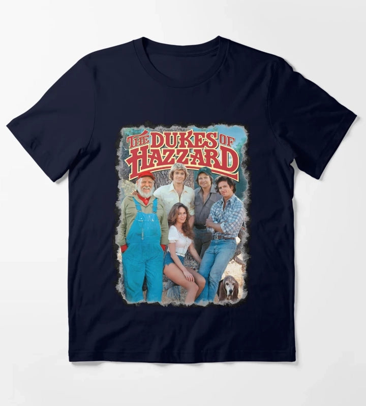 Dukes Of Hazzard Cast T-Shirt Navy