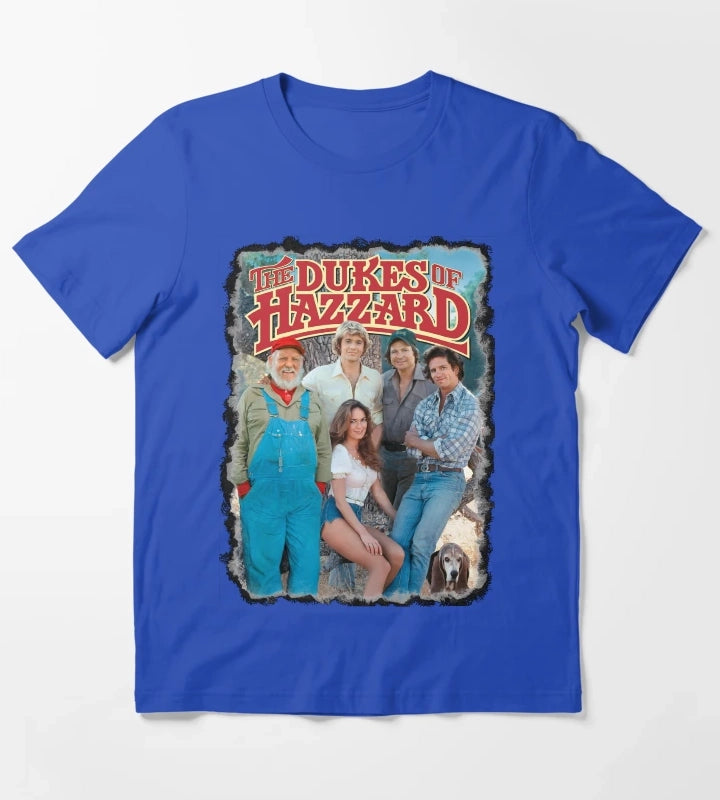 Dukes Of Hazzard Cast T-Shirt Blue