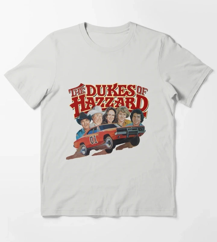 Dukes Of Hazzard Dukes of Hazzard and General Lee T-Shirt Light Grey