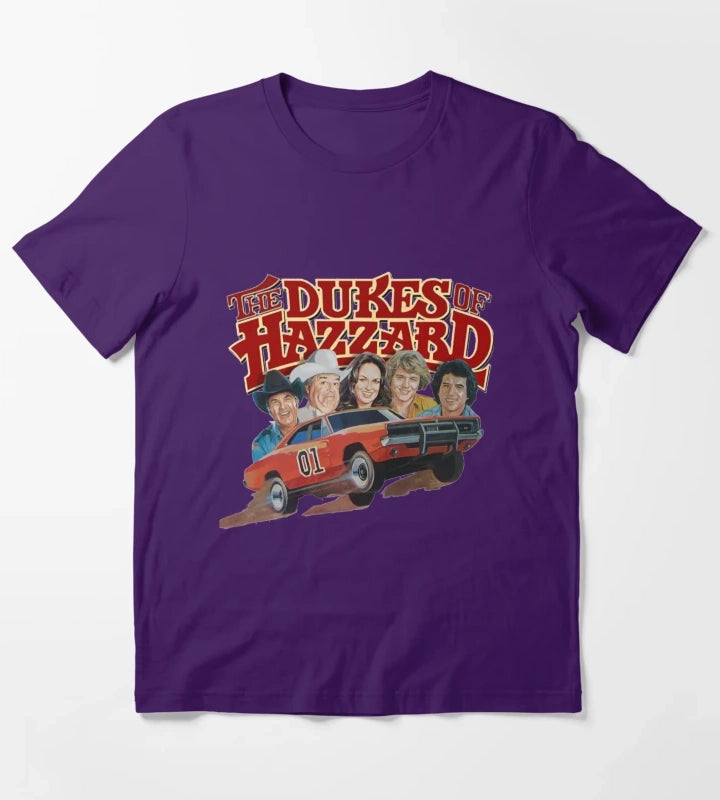 Dukes Of Hazzard Dukes of Hazzard and General Lee T-Shirt Purple