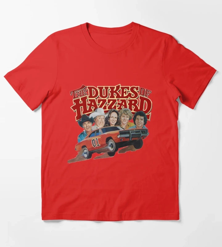 Dukes Of Hazzard Dukes of Hazzard and General Lee T-Shirt Red