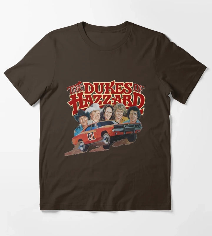 Dukes Of Hazzard Dukes of Hazzard and General Lee T-Shirt Brown