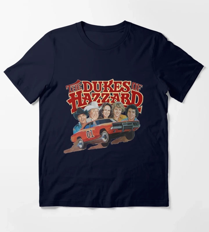 Dukes Of Hazzard Dukes of Hazzard and General Lee T-Shirt Navy