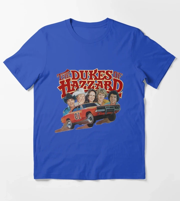 Dukes Of Hazzard Dukes of Hazzard and General Lee T-Shirt Blue