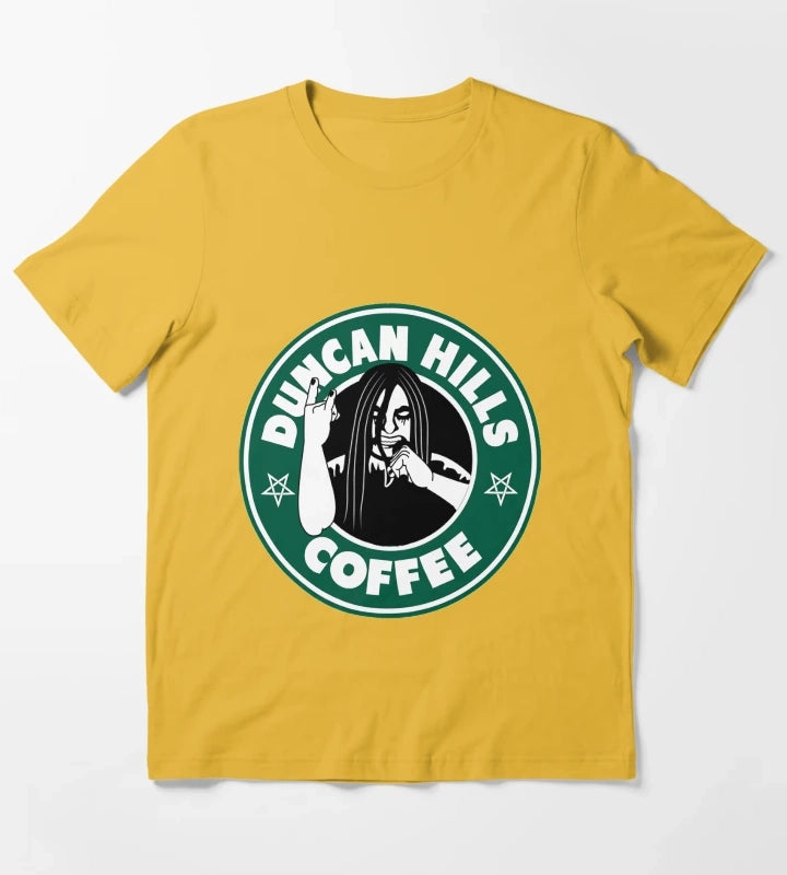 Duncan Hills Coffee T-Shirt Yellow