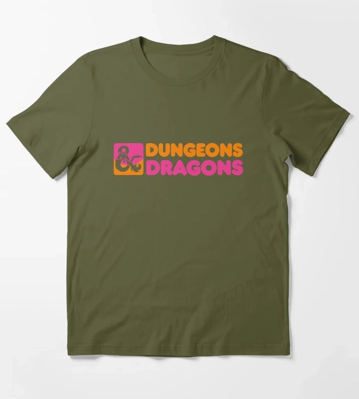 Dungeons Donuts T-Shirt Olive Green