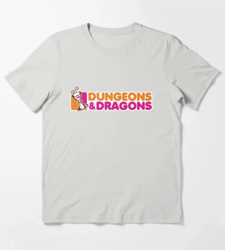 Dunkin and Dragons T-Shirt Light Grey