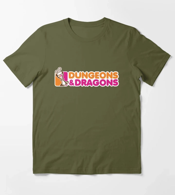 Dunkin and Dragons T-Shirt Olive Green