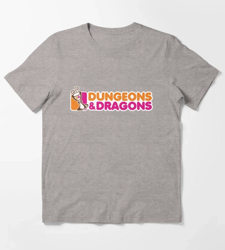 Dunkin and Dragons T-Shirt Heather Grey